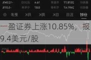 一盈证券上涨10.85%，报9.4美元/股