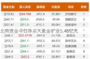 北向资金今日净买入紫金矿业5.46亿元