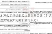 地产公司评价时应注意哪些关键点？这些关键点如何判断公司实力？