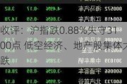 收评：沪指跌0.88%失守3100点 低空经济、地产股集体大跌