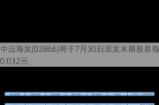 中远海发(02866)将于7月30日派发末期股息每股0.032元