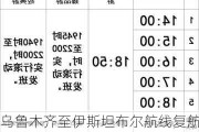 乌鲁木齐至伊斯坦布尔航线复航：每周六执飞，提供超500座位