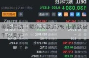 美股异动｜戴尔大跌近7% 市值跌破千亿美元