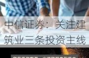 中信证券：关注建筑业三条投资主线