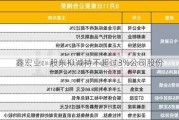 鑫宏业：股东拟减持不超过3%公司股份