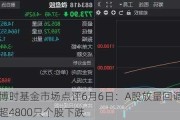 博时基金市场点评6月6日：A股放量回调，超4800只个股下跌