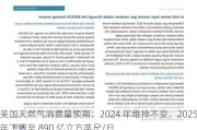 美国天然气消费量预期：2024 年维持不变，2025 年下调至 890 亿立方英尺/日