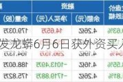 沪深股通|川发龙蟒6月6日获外资买入0.04%股份