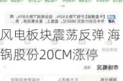 风电板块震荡反弹 海锅股份20CM涨停