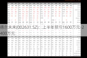 德尔未来(002631.SZ)：上半年预亏1600万元-2400万元