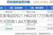 海信家电(00921.HK)7月17日耗资49.67万元回购1.84万股A股