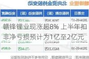 赣锋锂业现涨超8% 上半年扣非净亏损预计为1亿至2亿元