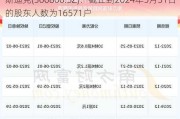 斯迪克(300806.SZ)：截止到2024年5月31日的股东人数为16571户