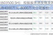 祥和实业(603500.SH)：控股股东汤友钱及其一致行动人拟增持4000万元-8000万元公司股份