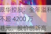 翠华控股：全年溢利不超 4200 万港元，股价创新高