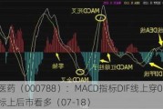 北大医药（000788）：MACD指标DIF线上穿0轴-技术指标上后市看多（07-18）