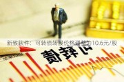 新致软件：可转债转股价格调整为10.6元/股