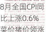 8月全国CPI同比上涨0.6% 菜价猪价领涨