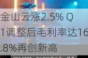 金山云涨2.5% Q1调整后毛利率达16.8%再创新高