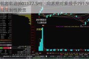 杭齿前进(601177.SH)：向激励对象授予791.50万股限制性股票