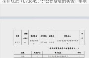 柳州城运（873645）：公司变更购买资产事项