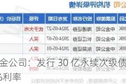 中金公司：发行 30 亿永续次级债 2.35%利率