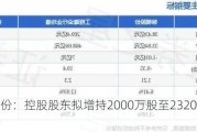 棕榈股份：控股股东拟增持2000万股至2320万股公司股份