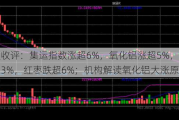 期货收评：集运指数涨超6%，氧化铝涨超5%，沪银涨超3%，红枣跌超6%；机构解读氧化铝大涨原因