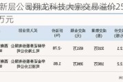 新三板创新层公司翔龙科技大宗交易溢价25%，成交金额160万元