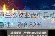 原生态牧业盘中异动 急速上涨8.82%