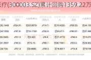 乐普医疗(300003.SZ)累计回购1359.22万股 耗资2亿元