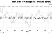 欧洲央行降息押注激增 欧元跌至2022年以来最低点