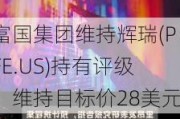 富国集团维持辉瑞(PFE.US)持有评级，维持目标价28美元