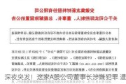 深夜突发！这家A股公司董事长涉嫌犯罪 遭立案调查、被实施留置！