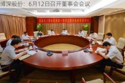 博深股份：6月12日召开董事会会议