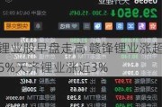 锂业股早盘走高 赣锋锂业涨超5%天齐锂业涨近3%