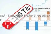 *ST同达：收到股票终止上市决定 退市整理期6月5日开始