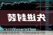 先进封装概念股走低，气派科技跌逾15%