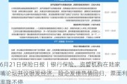 6月21日保险日报丨银行保险、资管机构在陆家嘴论坛共议银发经济，险企发债热情回归，票面利率降不停