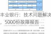 丰业银行：技术问题解决，5000份故障报告