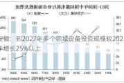 安徽：到2027年多个领域设备投资规模较2023年增长25%以上