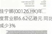 佳宁娜(00126.HK)年度营业额6.62亿港元 同比减少3%