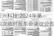 万兴科技:2024年第四次临时股东会决议公告