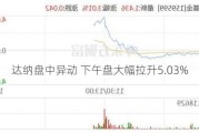 达纳盘中异动 下午盘大幅拉升5.03%