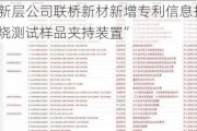 新三板创新层公司联桥新材新增专利信息授权：“一种垂直燃烧测试样品夹持装置”