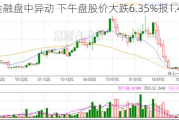 泛华金融盘中异动 下午盘股价大跌6.35%报1.40美元