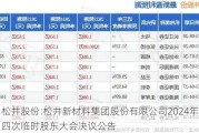 松井股份:松井新材料集团股份有限公司2024年第四次临时股东大会决议公告