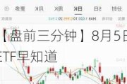 【盘前三分钟】8月5日ETF早知道