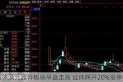 半导体及元器件板块早盘走高 经纬辉开20%涨停