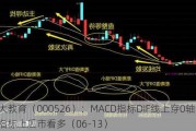 学大教育（000526）：MACD指标DIF线上穿0轴-技术指标上后市看多（06-13）